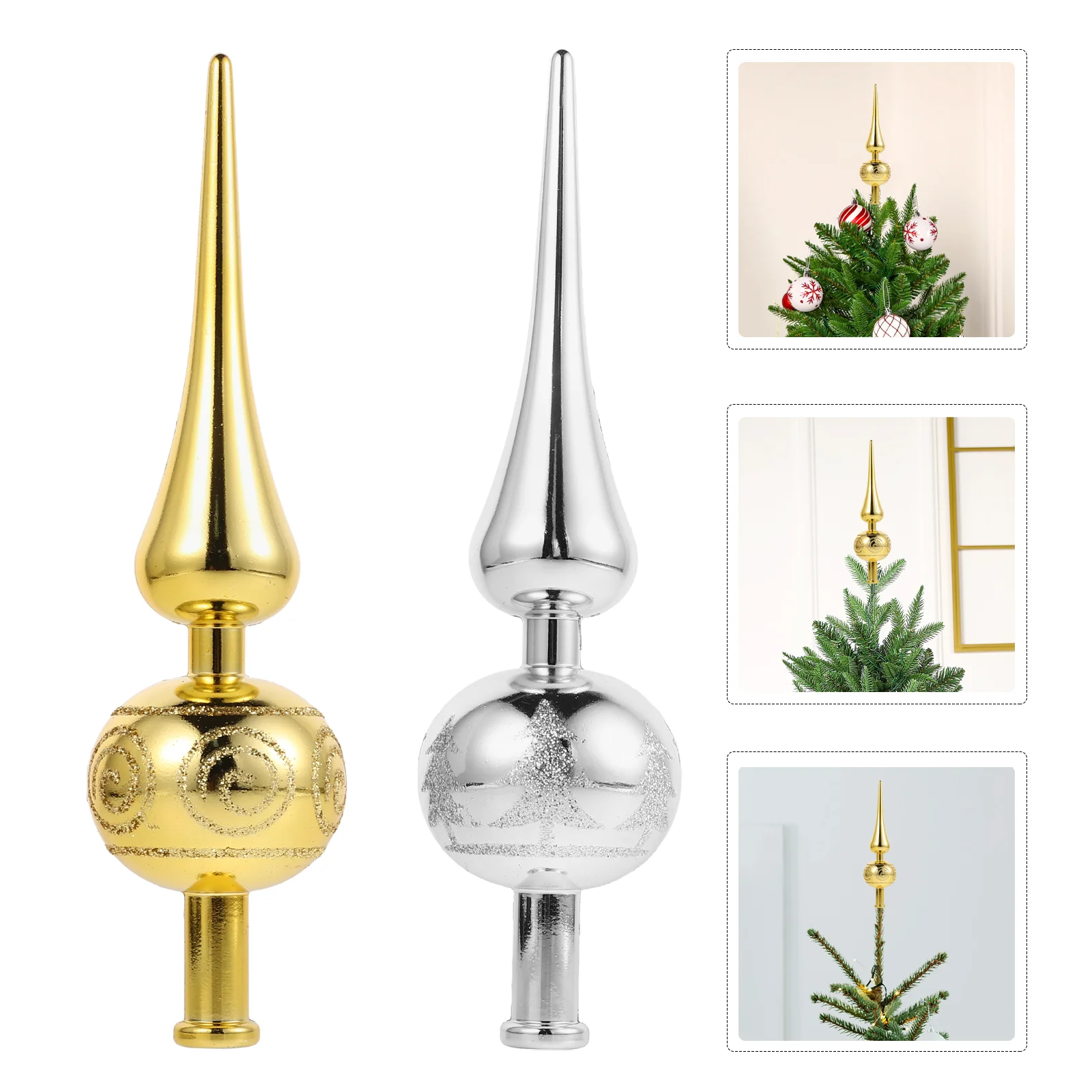 3 шт. Рождественская елка Верхняя звезда Золотая накидка для больших украшений