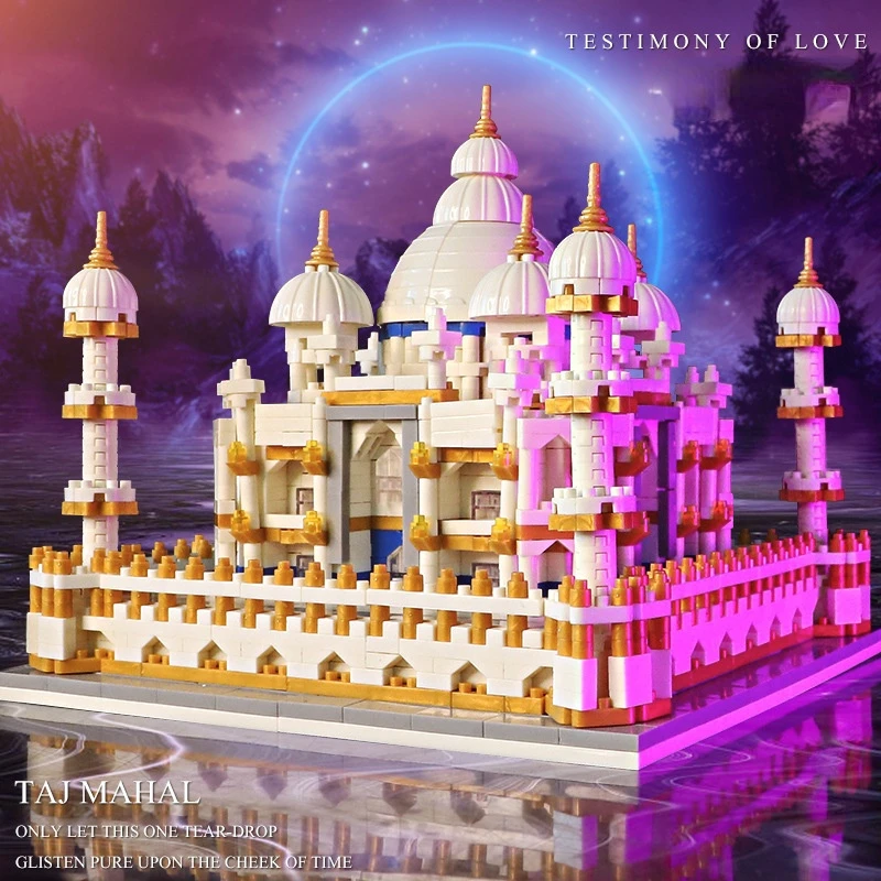 

Small Particle Building Blocks Taj Mahal Castle Model Girl Adult Leisure Creative Puzzle Assembly Toy Birthday Gift