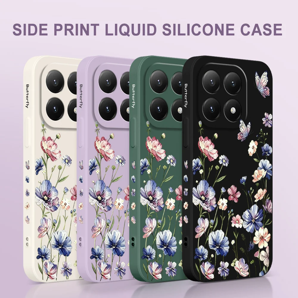Фото Чехол для телефона Butterfly Hush для Xiaomi Poco X8 M8 F8 X7 M7 F7 X6 M6 F6 X5 M5 F5 Pro Max Ultra 4G 5G, мягкий силиконовый чехол. №4