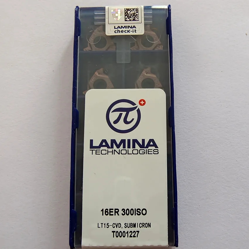 

LAMINA 16ER100ISO/16ER125ISO/16ER150ISO/16ER175ISO/16ER200ISO/16ER250ISO/16ER300ISO LT15 CNC carbide inserts 10pcs/box