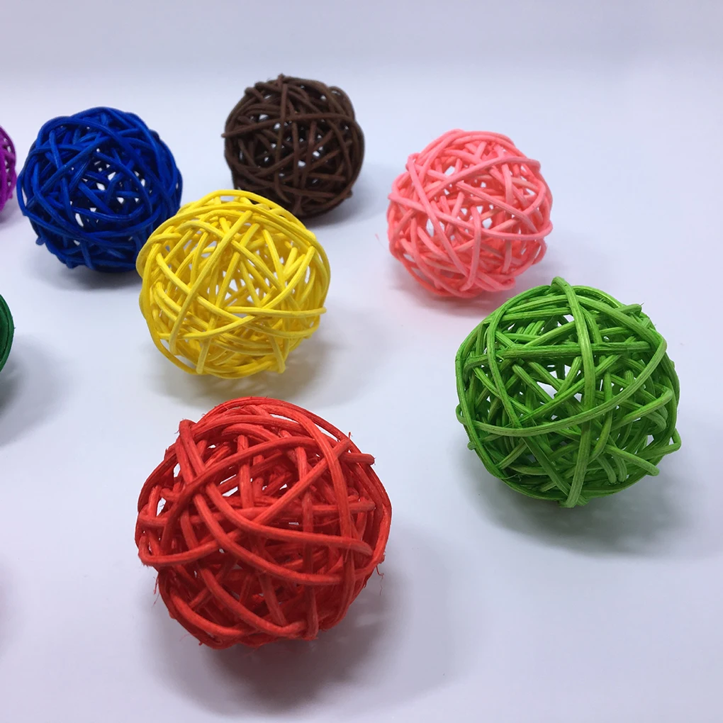 

5PCS/Set Colorful Cute Rattan Wicker Cane Balls Home Garden Wedding Decor Birthday Party Supplies DIY Ornaments