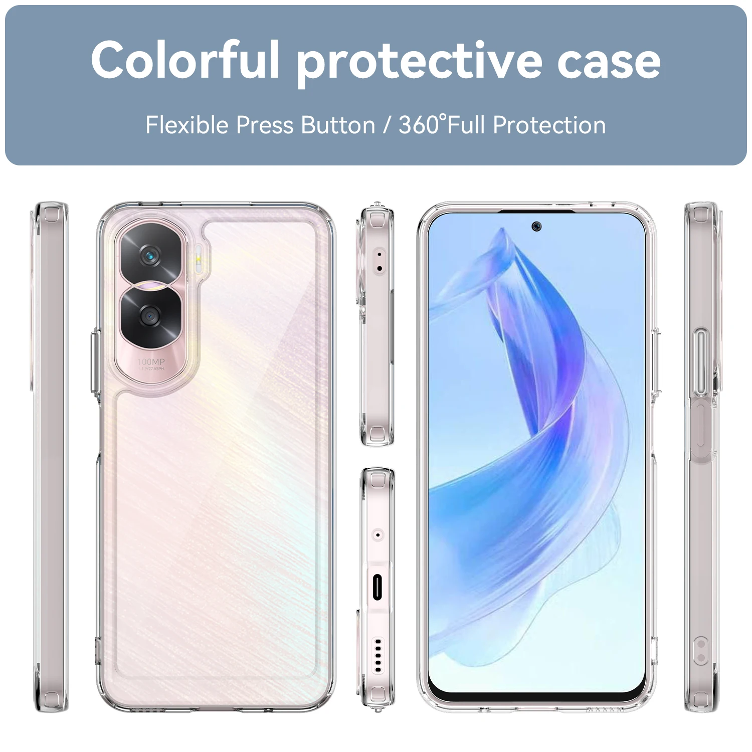 Clear Case For Honor 90 Lite Cover Honor 90 Lite Cover Coque Fundas Hard Translucent Shockproof Phone Bumper Honor 90 Lite
