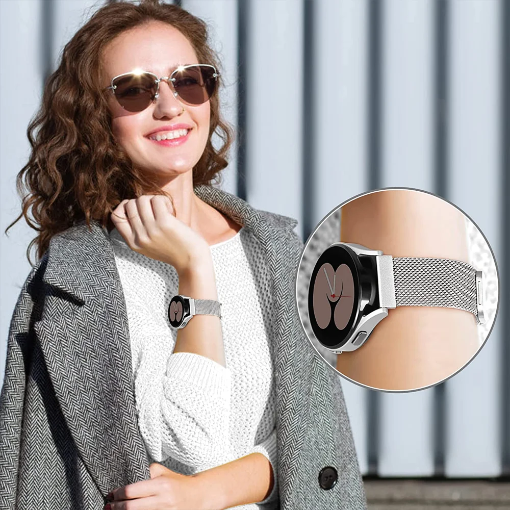 Ремешок Миланская петля для Samsung watch Galaxy 4/classic/5/Pro/active 2/Gear s3 браслет HUAWEI GT 2 3 pro 20 мм 22