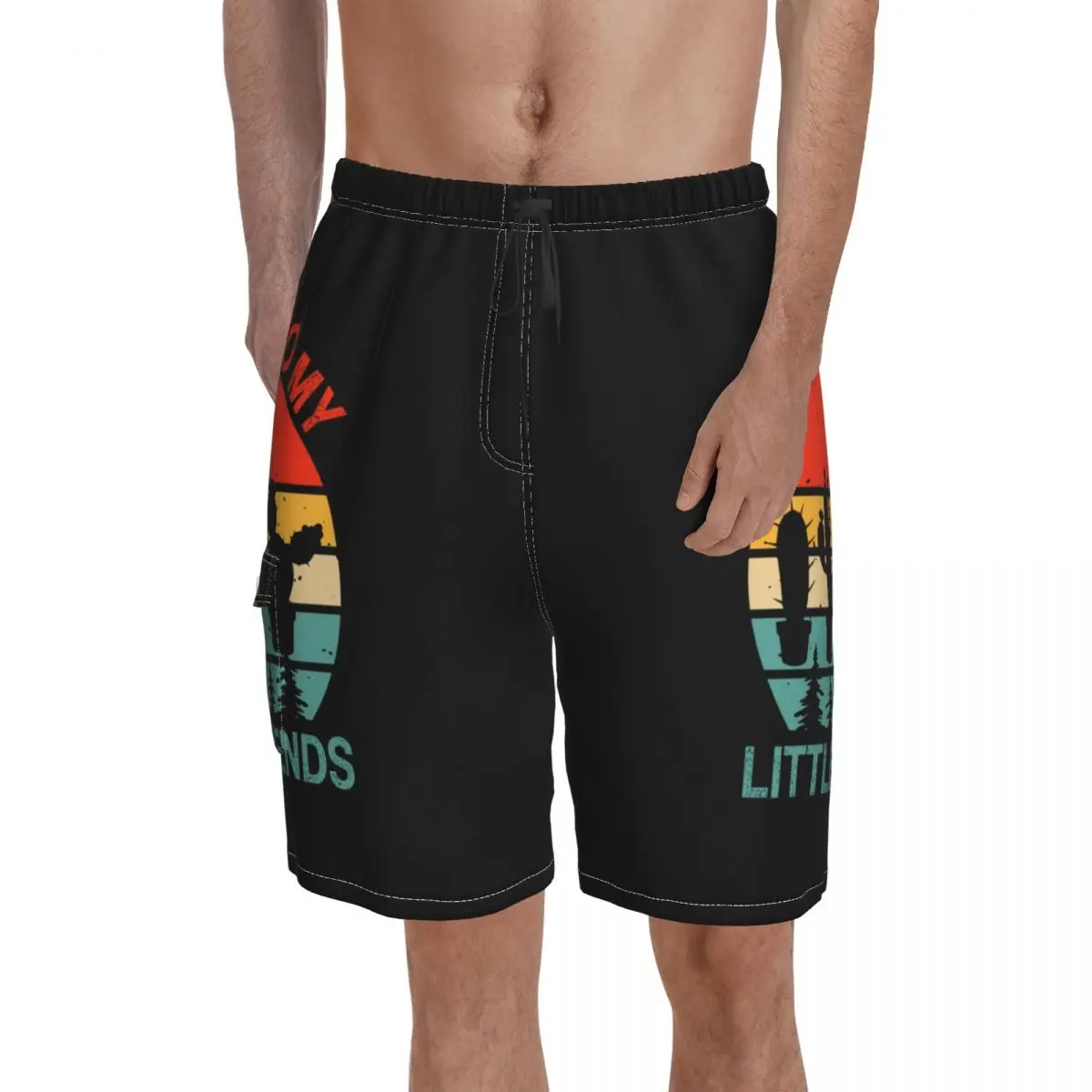 

Plants Botanical Cute Cactus Not A Hugger Board Shorts Gardening Desert Beach Shorts Elastic Waist Funny Print Swimming Trunks