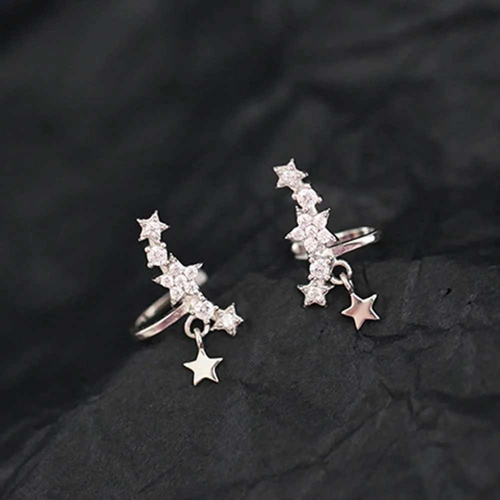 Tide Temperament корейские бриллианты женские гипсофилы манжеты для ушей клипсы серьги