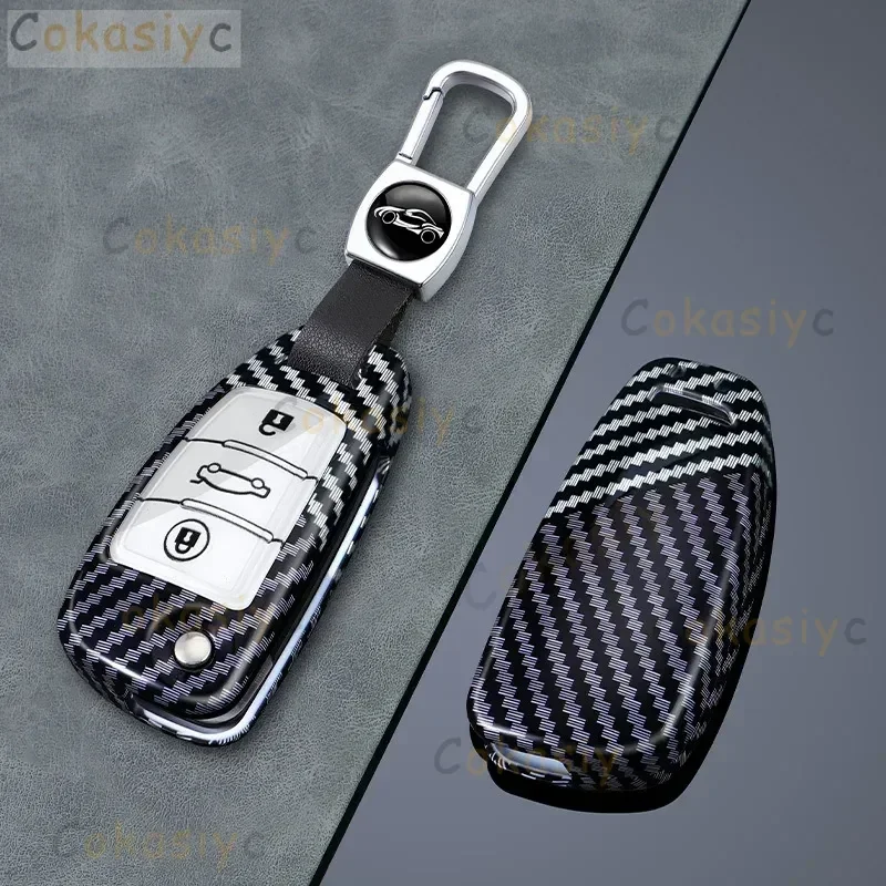 Фото 3 кнопки для Chery ARRIZO7 E3 E5 A3 A5 Tiggo 2 3 5 3X Fulwin2 Eastar из углеродного волокна, чехол для автомобильного брелока, брелок для ключей, защита для ключей №3