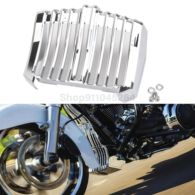 

Motorcycle Oil Cooler Cover Chrome ABS Plastic Trim Accent For Harley Touring Street Glide Road King FLHR FLHX FLHTK 2017-2020