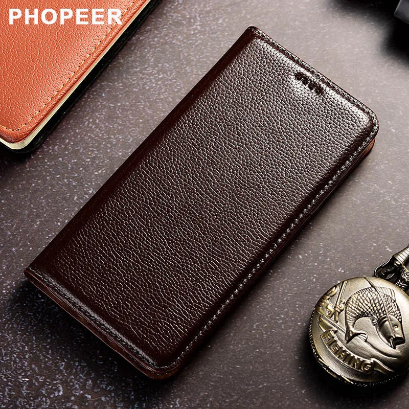 

Litchi Veins Genuine Leather Case For XiaoMi Redmi Note 5 6 7 8 8T 8 9 9s 9T Pro Max Magnetic Phone Flip Cover