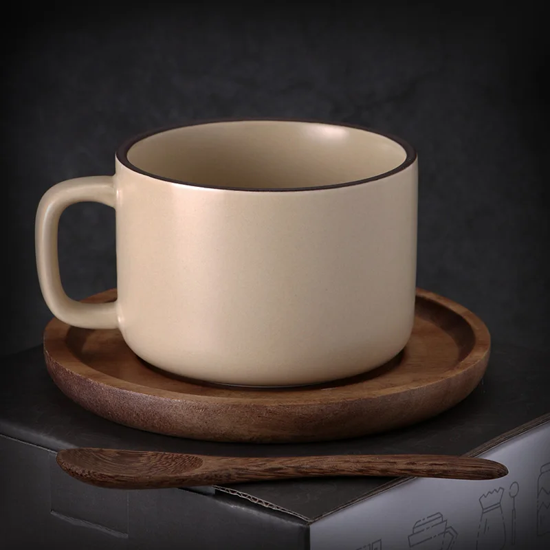 

Puer Handle Mate Coffee Cups Luxury Friends Afternoon Tea Latte Espresso Cups Mocha Gift Tazas Para El Cafe Cup And Saucer Set