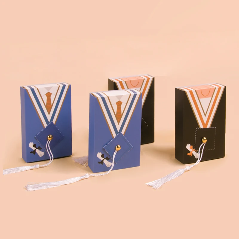 

5pcs Graduation Season Celebration Candy Box DIY Bachelor Hat Dessert Chocolate Packaging Decoration Party Supplies Kids Gift