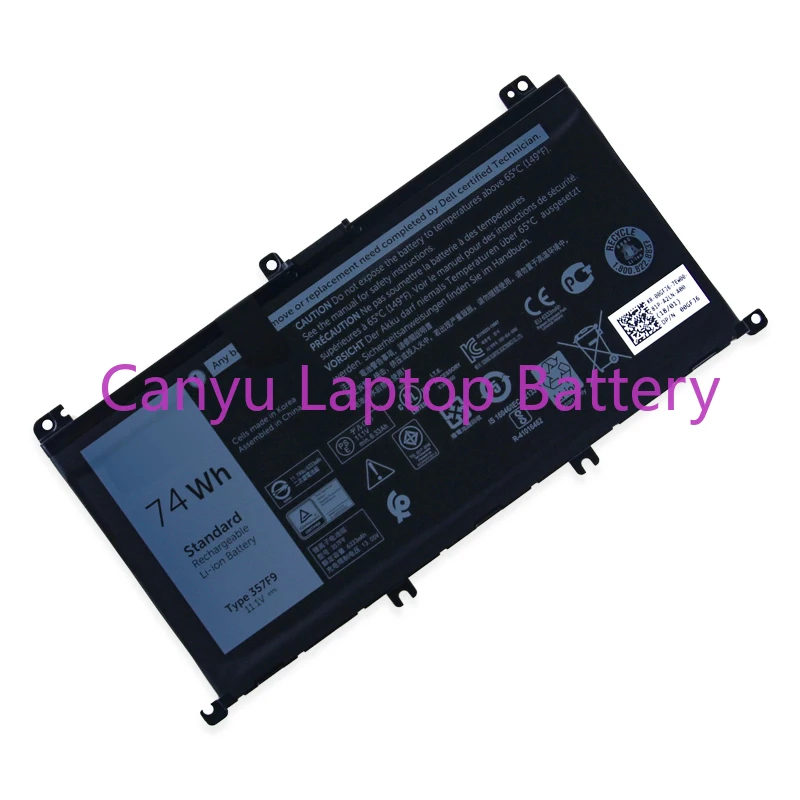 

New 357F9 Laptop Battery For Inspiron 15 7559 7000 7557 7567 7566 5576 5577 71JF4 P57F P65F INS15PD-1548B 11.4V 74Wh