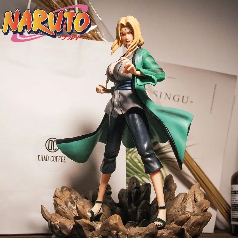 

28cm Naruto Anime Gk Behind Tsunade Five Generations Konoha Sannin Statue Pvc Action Figure Model Collection Toys Birthday Gifts