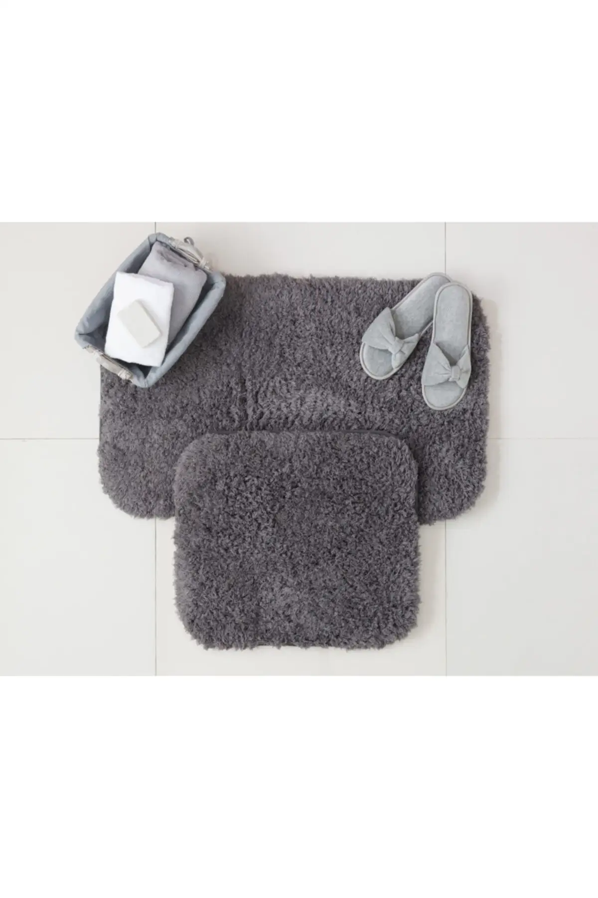 

Sheep Bath Mat-Anthracite-50x80 + 45x50 Cm 2 Polyester Grey Textile Home & Furniture