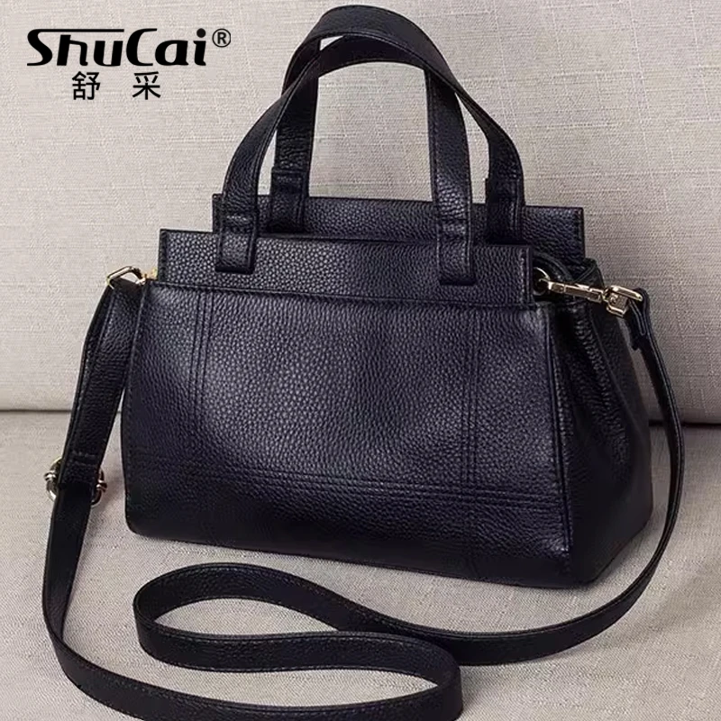 

Женская сумка из натуральной кожи простая и атмосферная мягкая кожаная сумка 2023 новый тренд большой емкости верхний слой воловья кожа wom