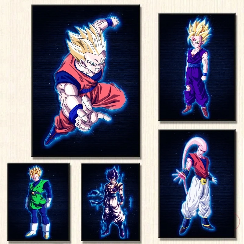 

Print On Canvas Birthday Gifts Modern Living Room Children's Bedroom Decor Wall Art Kid Action Figures Modular Prints