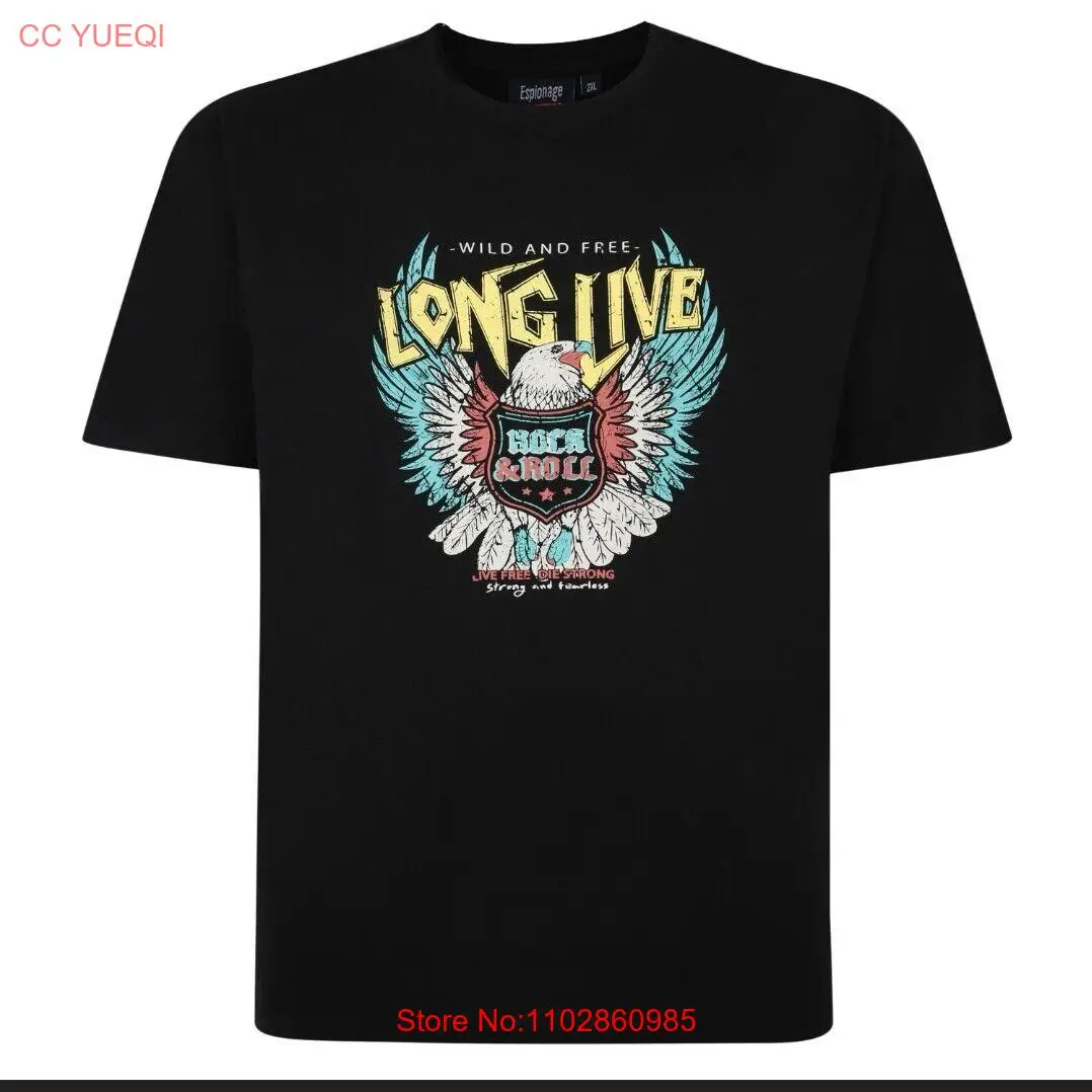 НОВИНКА НА ФУТБОЛКУ С ЧЕРНЫМ РОК И РОЛЛЕМ T401 2XL3XL 4XL5XL6XL7XL8XL