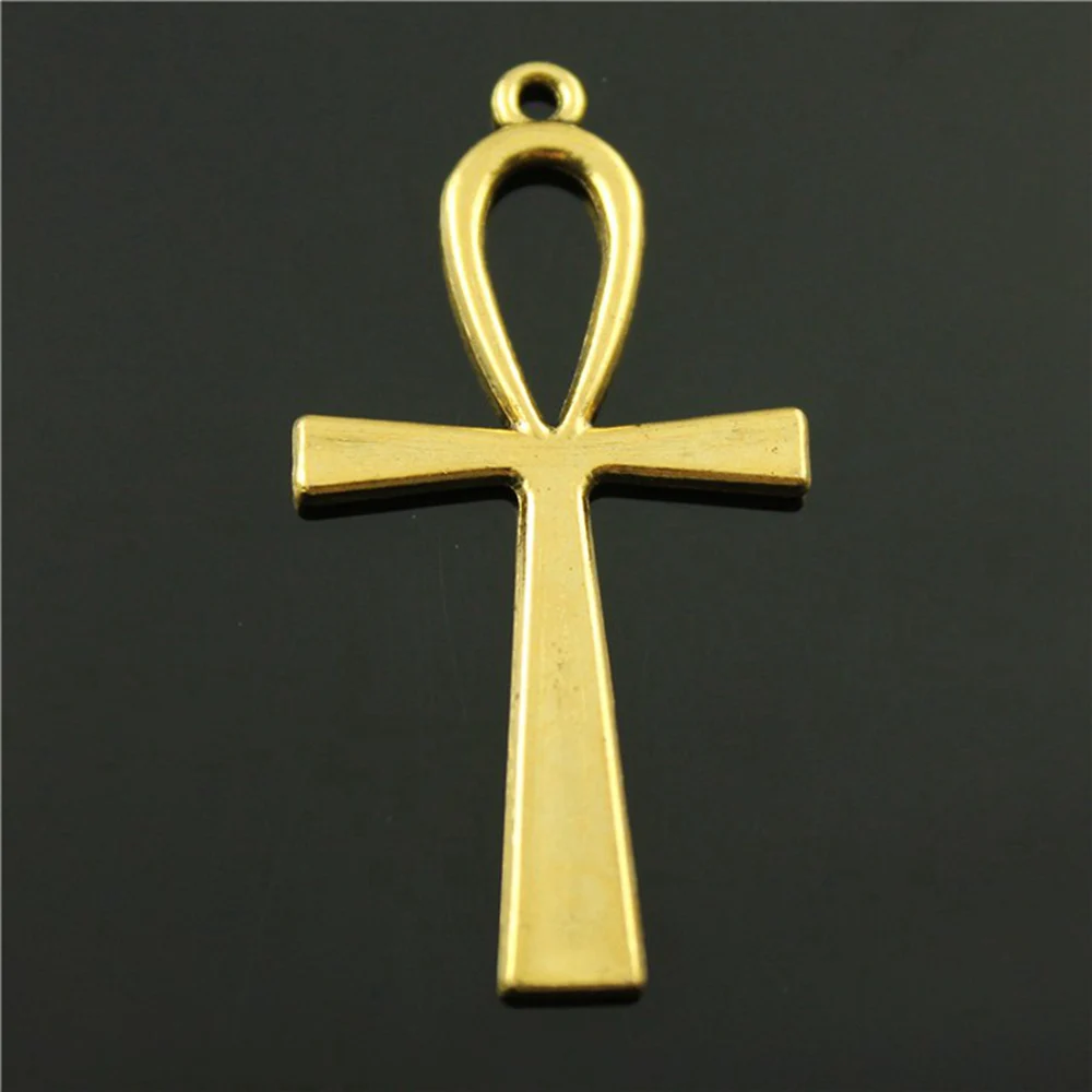 Браслет-подвеска с крестом на ногу