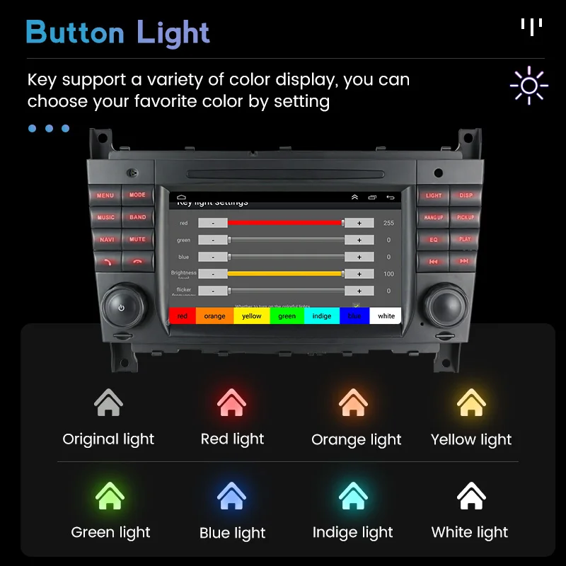 Автомобильный мультимедийный плеер на Android 11 RDS для Mercedes Benz C-Class W203 CLC Радио Стерео