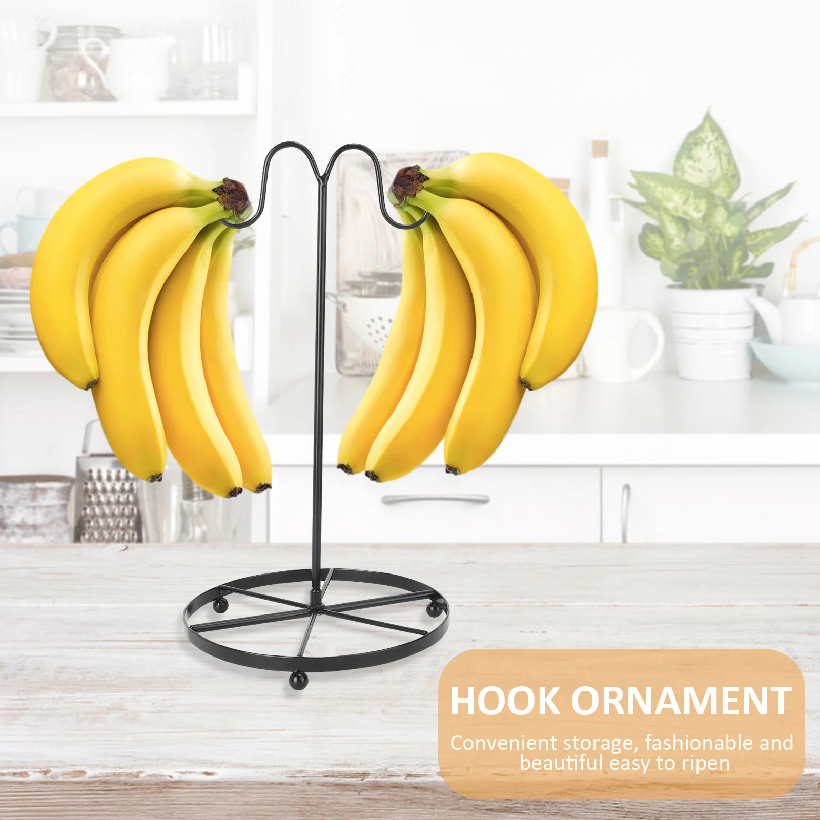 

Banana Holder Fruit Stand Hanger Tree Rack Hook Display Grape Mug Black Holders Countertop Keeper Organizer Storage Coffee