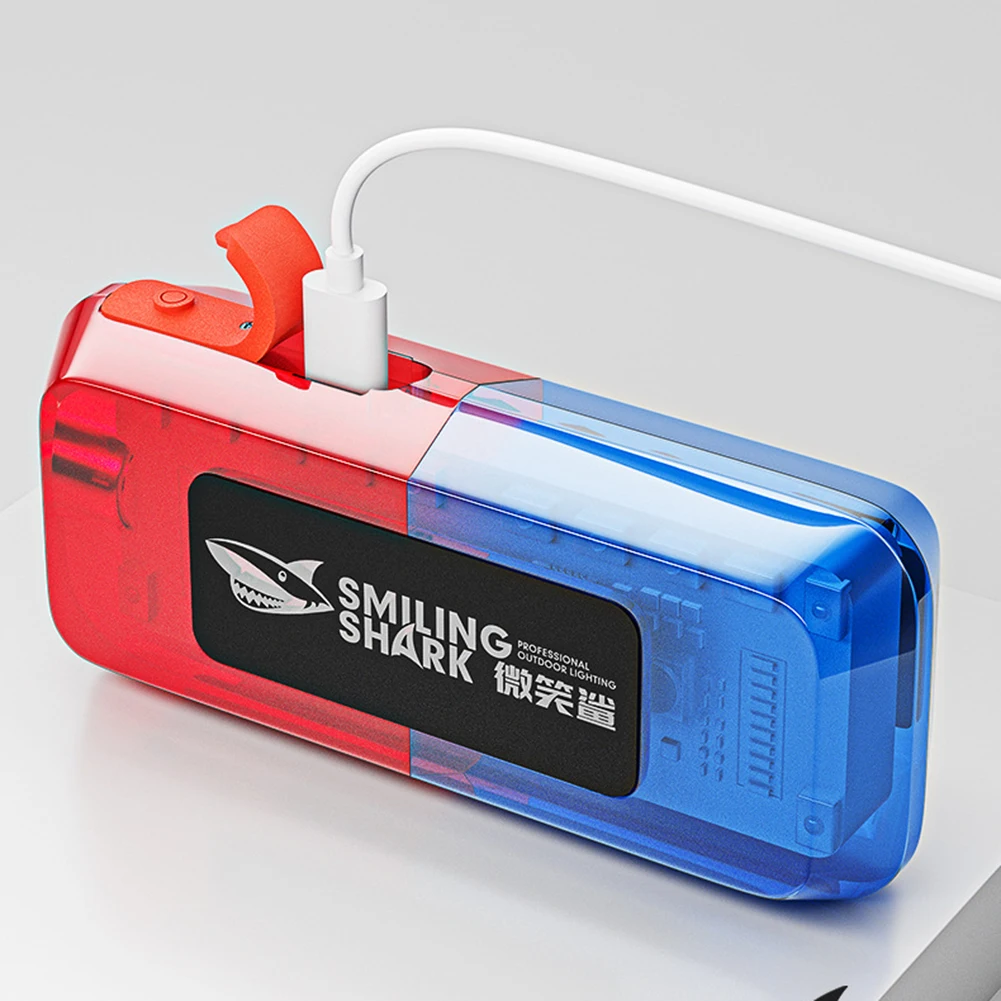 

Красный и синий сигнасветильник фонарь, задний фонарь для велосипеда с USB-зарядкой, светодиодный водонепроницаемый полицейский наплечный з...