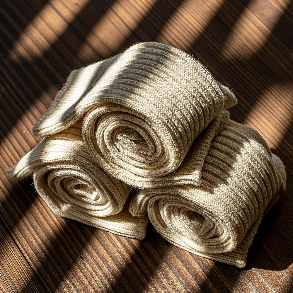 Cotton Socks Their Stockings For Men And Women In The Tube Of Pure Color Restoring Ancient Ways Japanese American Wind