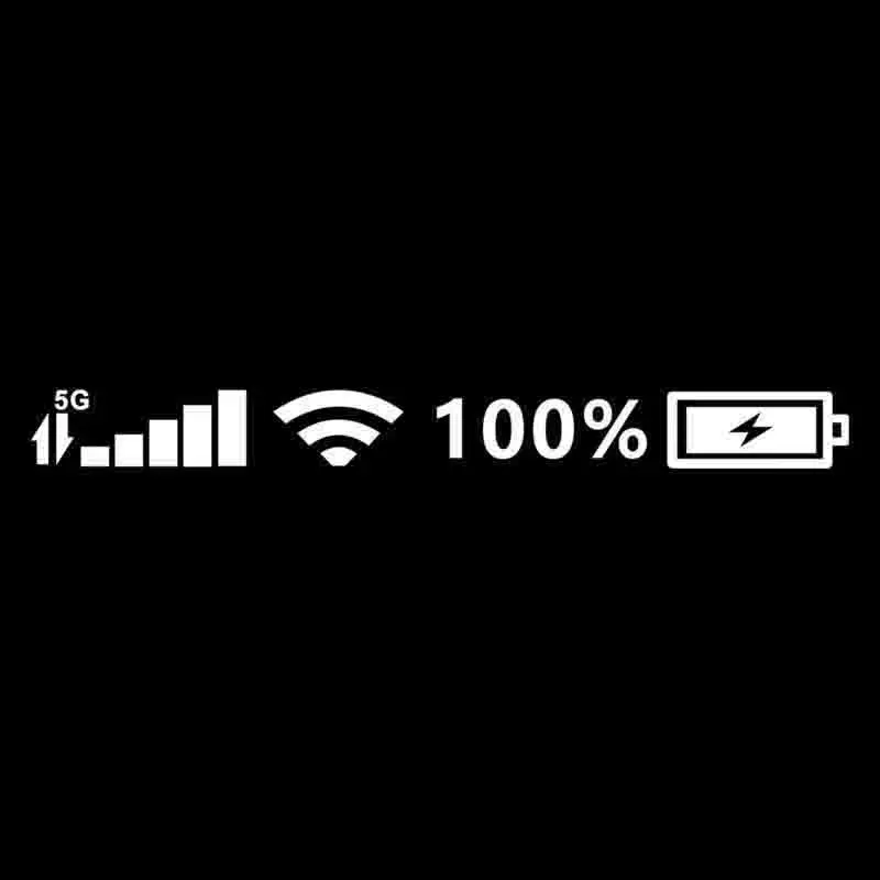 lykx customizable car stickers vinyl decal mobile phone signal sign wifi 5g car moto stickers bike decoration decals free global shipping