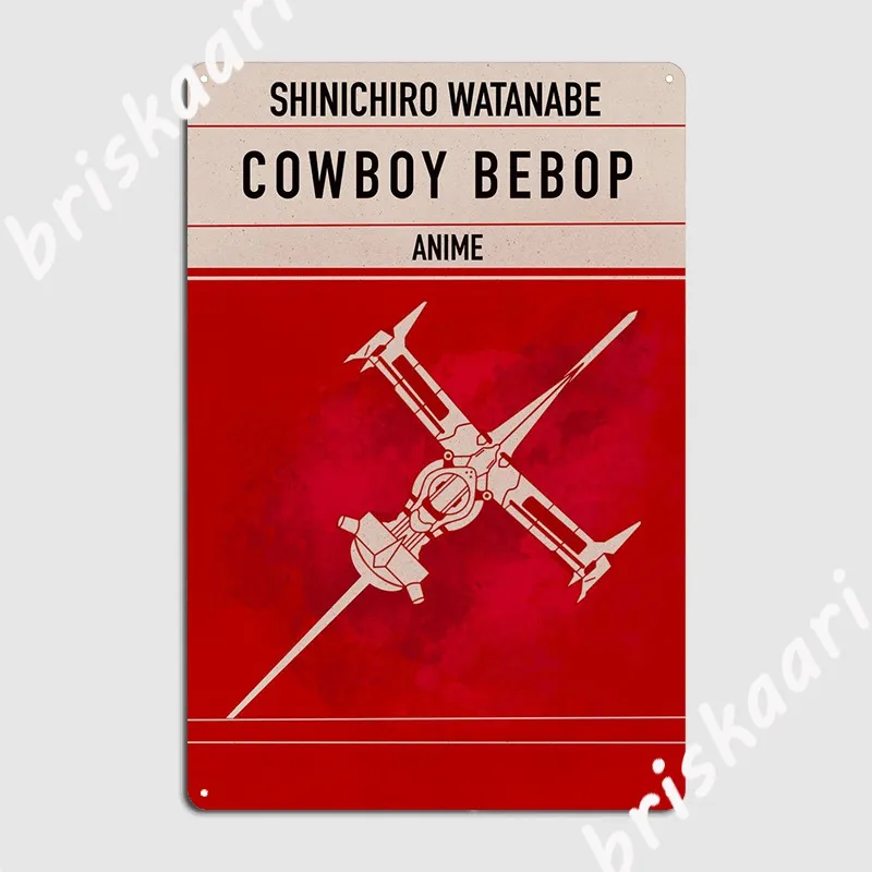 

Металлическая вывеска Cowboy Bebop, пещера, паб, гараж, украшение, паб, печать, оловянный плакат