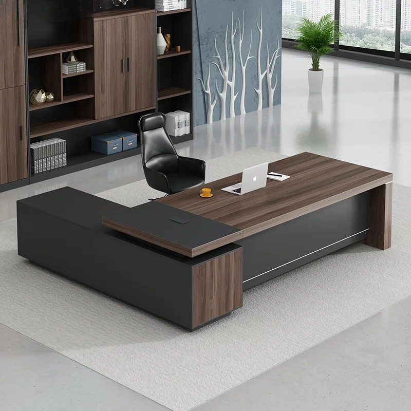 Роскошная современная офисная мебель стол компьютерный руководителя L-образный