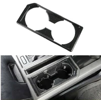 carbon fiber abs grain water cup holder panel cover trim for ford f150 2017 2019