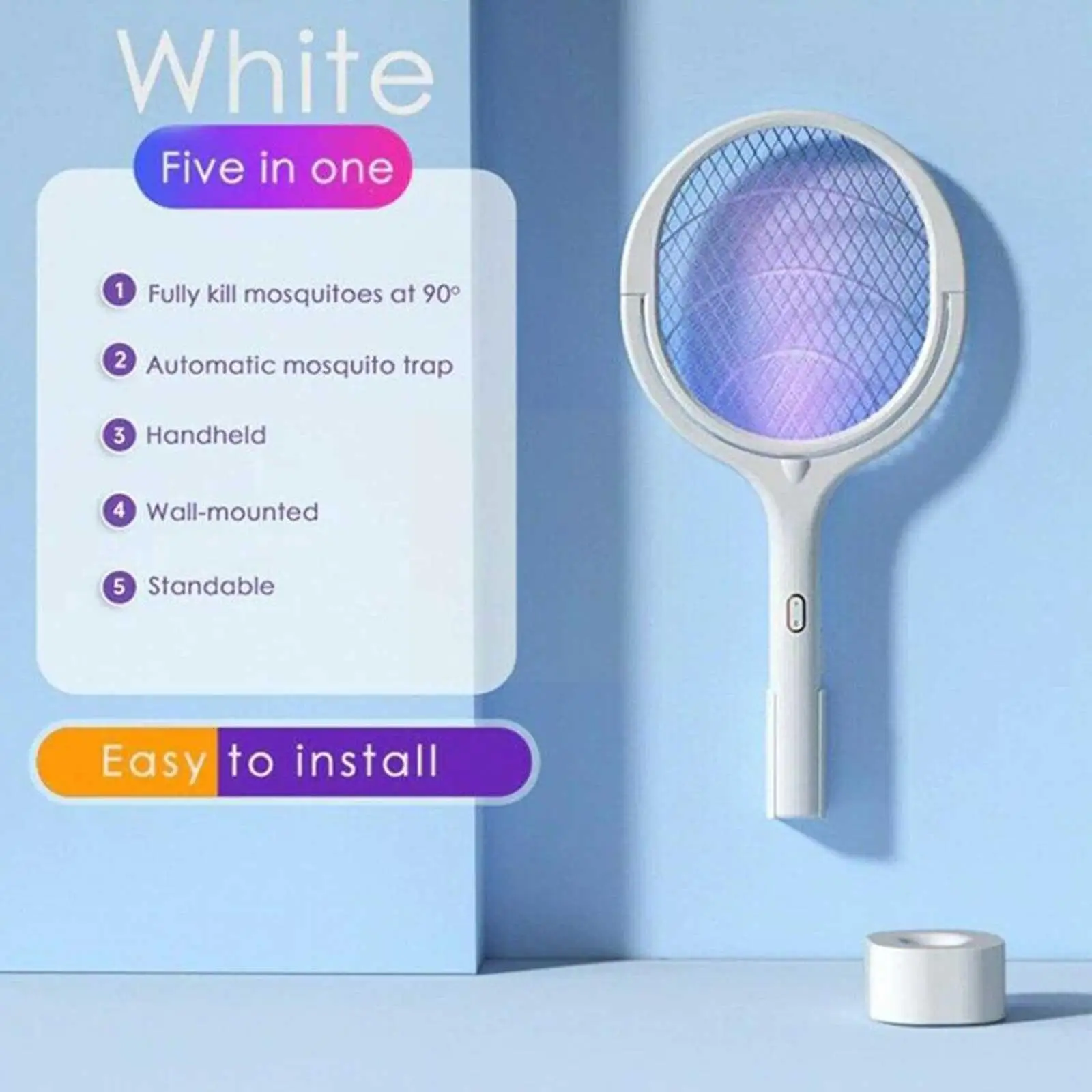 

5 в 1, двойная перезаряжаемая лампа-ловушка для комаров