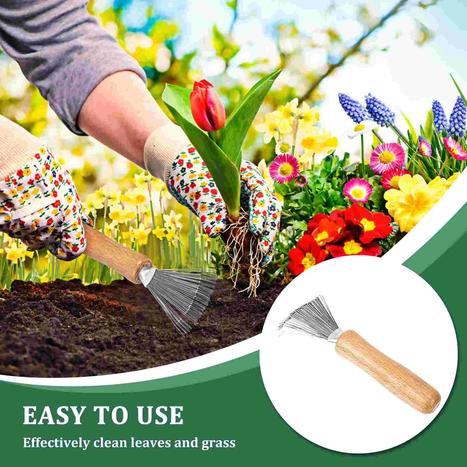 Очиститель чистящая кисть для цветов грабли волос инструмент расческа Kenzan