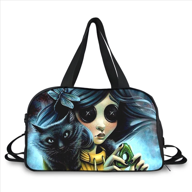 Coraline the Secret Door 3D printing fashion trend portable large capacity multi-function messenger bag travel bag