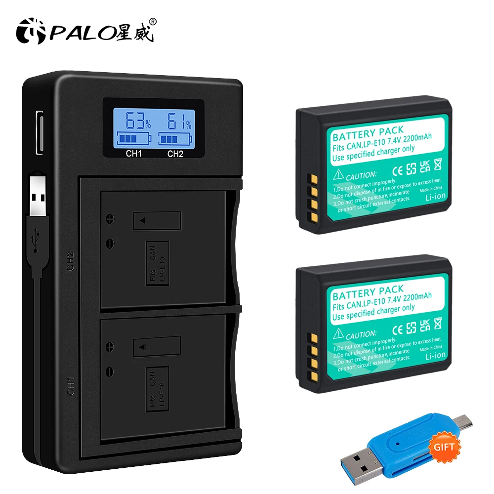 

LP-E10 LPE10 LP E10 Digital Camera Rechargeable Battery for Canon EOS 1100D 1200D 1300D 2000D Rebel T3 T5 T6 Kiss X50 X70 L10