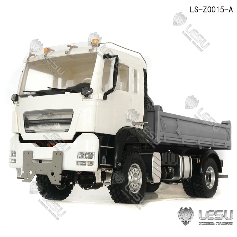 Фото LESU 1/14 4X4 металлическое шасси Tgs RC гидравлический самосвал свет звук двигатель ESC для игрушки с дистанционным управлением Tamiyaya №5