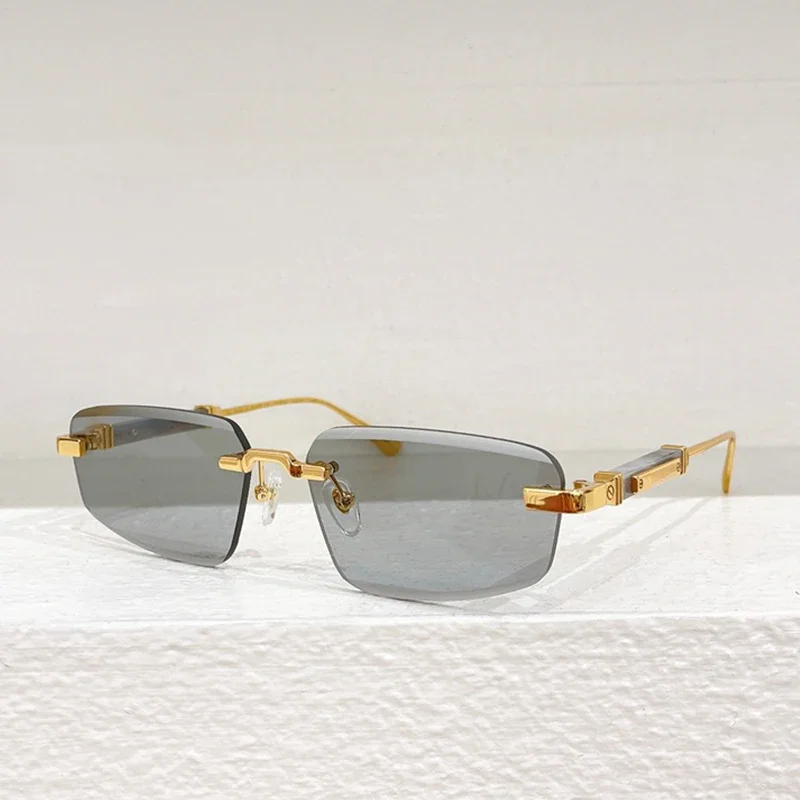 0631S Дизайнерские модные солнцезащитные очки высокого качества без оправы из