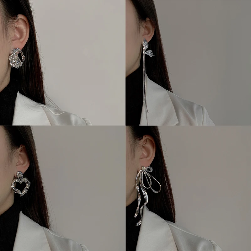 

2022 New Love Butterfly Tassel Earrings Female Retro Temperament Light Luxury Earrings Gift Party Jewelry 925 Silver Needle