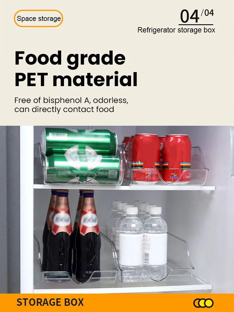 Kitchen Storage Cans Soda Refrigerator Freezer Organizers Can Dispensers Accessories