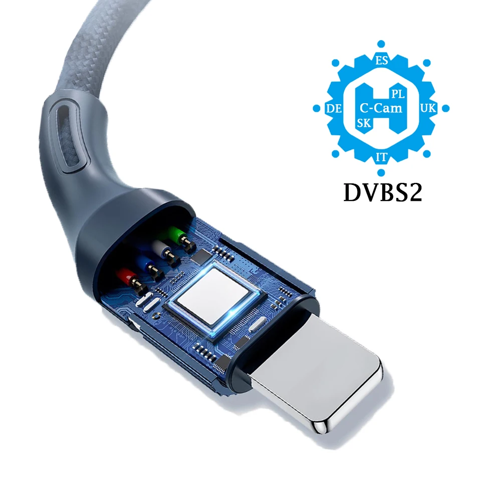 

Hot Sale Poland Satellite TV Decoder Connect Lines DVB S2 Cable with 8 Lines