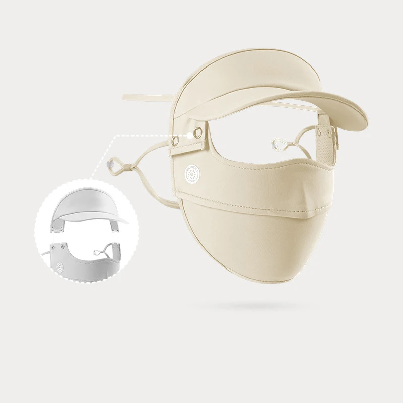 Солнцезащитная шапка маска из вискозы дышащая для лица шарф Регулируемая Маска