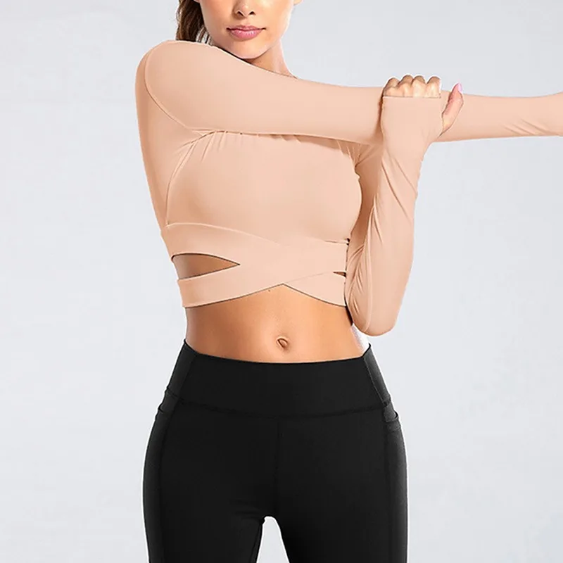 SFIT Sports Crop top Women Yoga shirts fitness gym clothing Women's shirt Running Workout Sport T-Shirts Wear | Спорт и