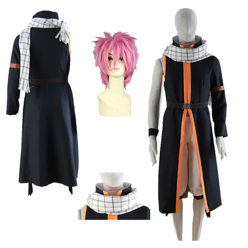 Костюм для косплея из аниме Natsu Dragneel мужской костюм Naze Wig на Хэллоуин