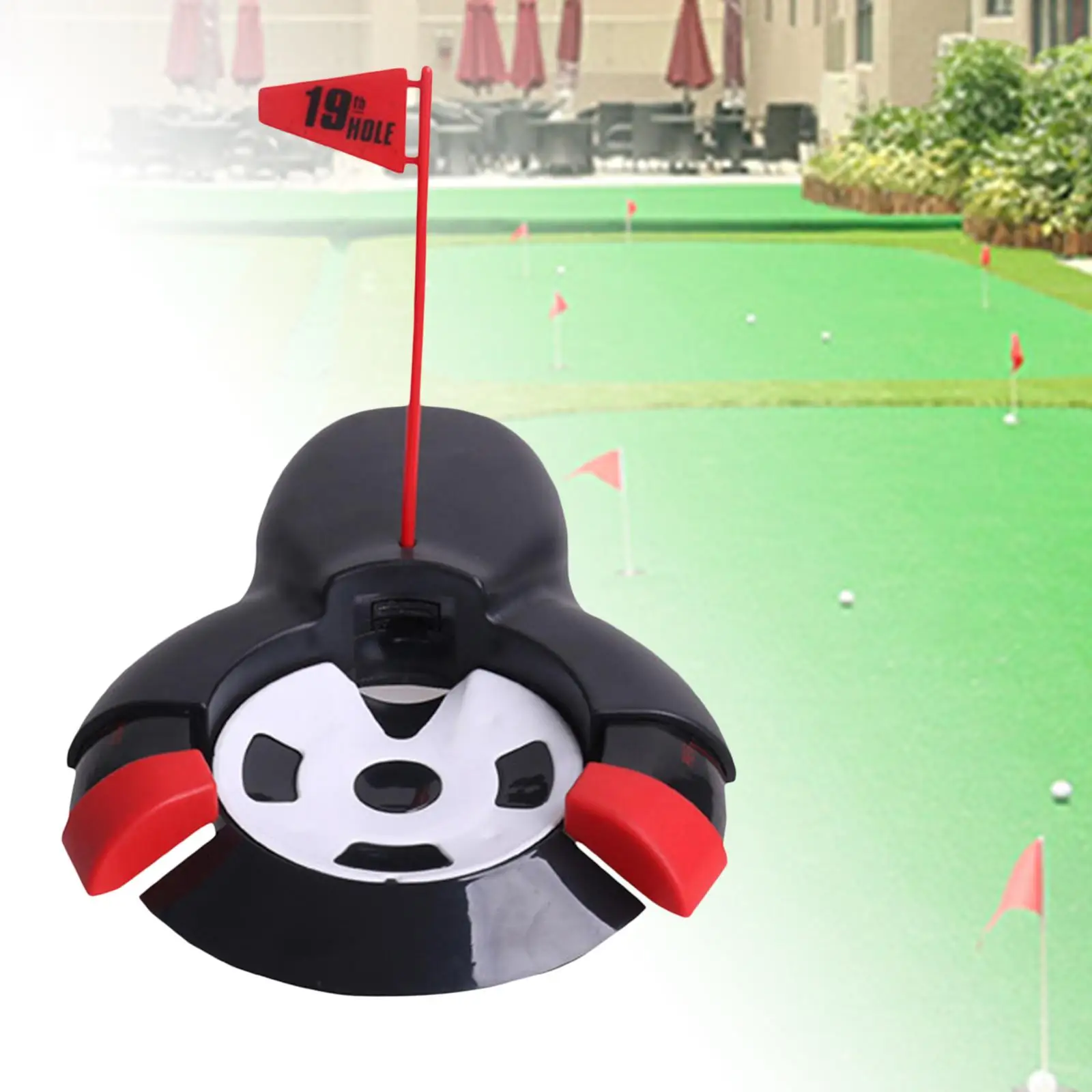 

Indoor Outdoor Golf Putting Cup w/ Flag Golfing Ball Return