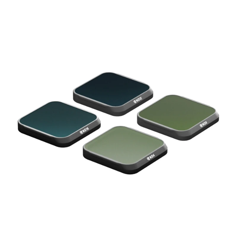 

1 комплект ND4 + ND8 + ND16 + ND32 черный для Insta360 ONE RS/R Стандартный дневной ND-фильтр для 1-дюймового широкоугольного объектива/4K Boost