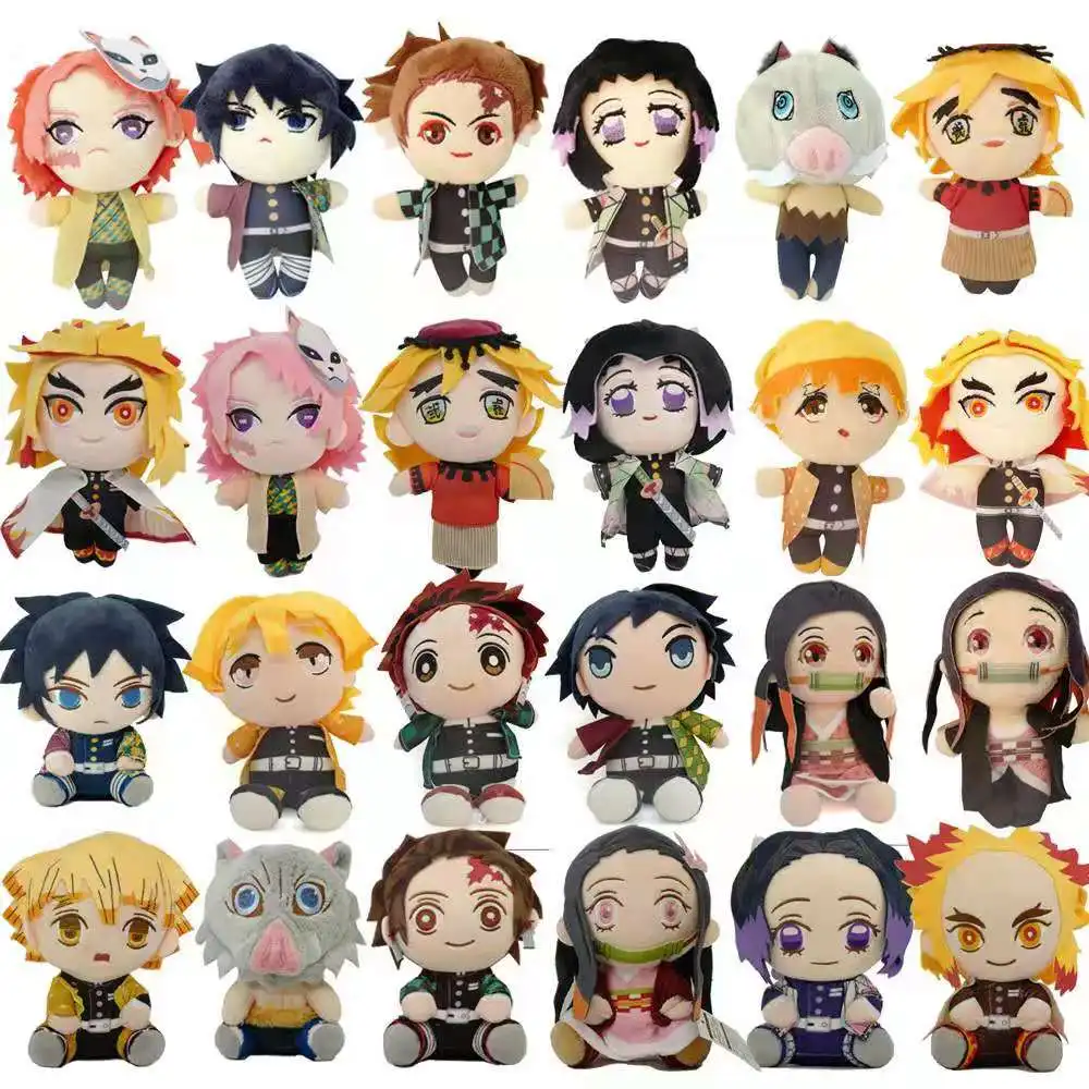 

20cm Anime Demon Slayer:Kimetsu No Yaiba Plush Toys Cartoon Kamado Tanjirou Kamado Nezuko Stuffed Plushie Dolls for Kids Gifts