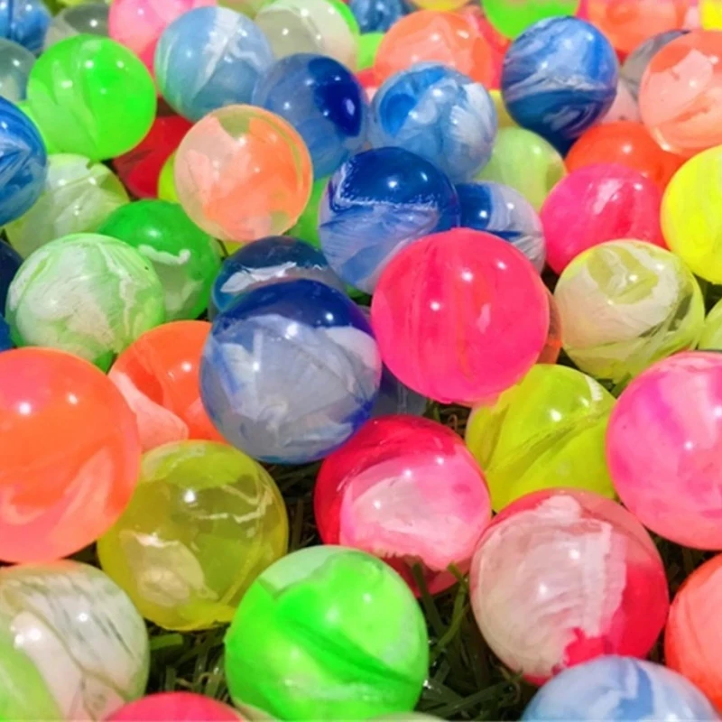 

20Pcs/lot 19mm Cloud Bouncy Balls Funny Toy Rubber Jumping Balls Mini Neon Swirl Bouncing Balls for Kids Sports Games Toy Balls