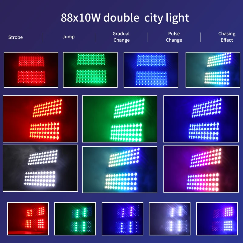Фото 44x10 Вт/88x10 Вт 4 в 1 RGBW DMX светодиодный настенный светильник IP65 водонепроницаемый уличный сценический светильник подходит для церковного концерта, свадьбы, пар №4