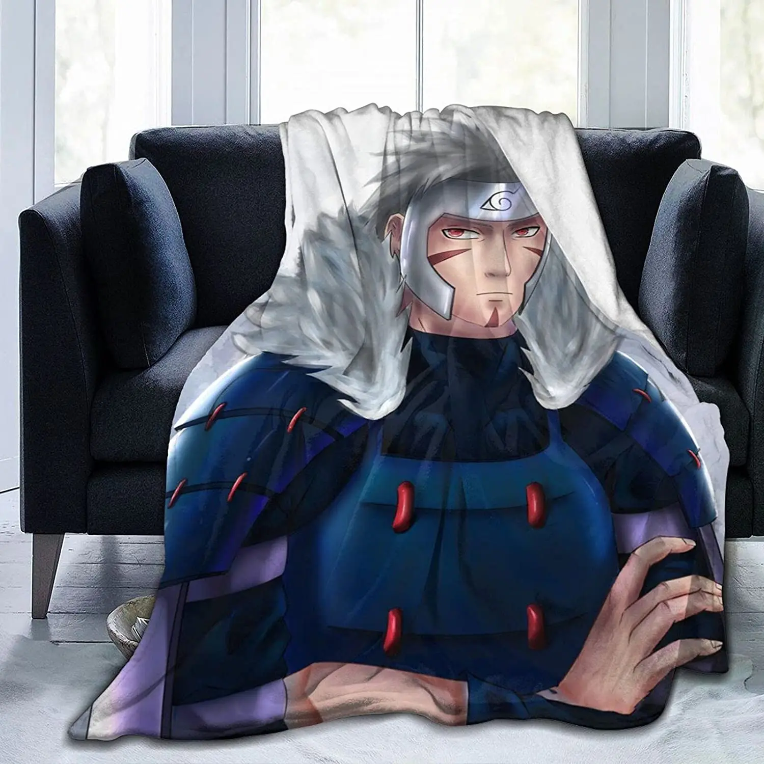 

Tobirama Senju Fluffy Soft and Comfortable Blanket, Anime Warm Embrace of Sympathy