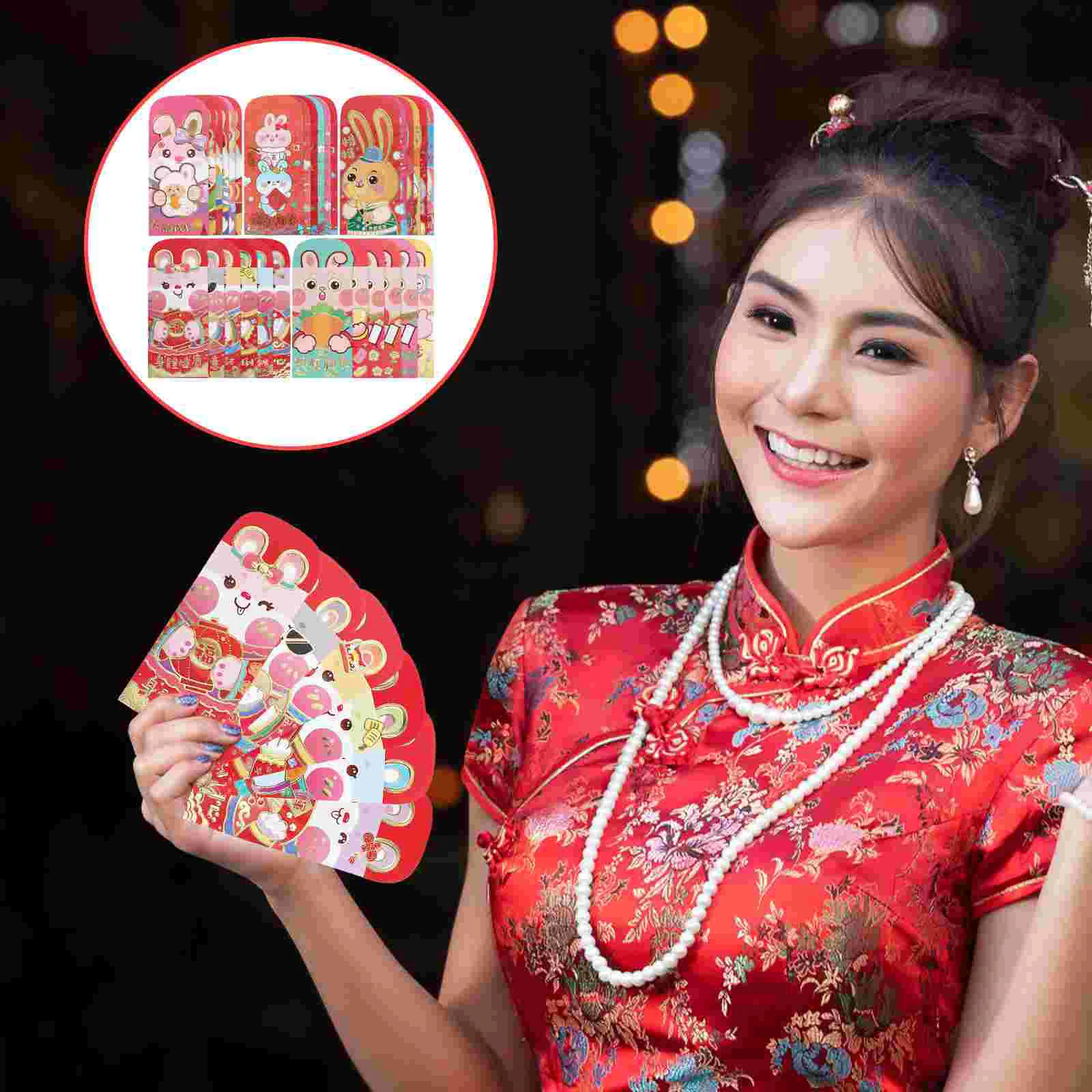 

Year Red Envelopes New Chinese Lunar Envelope Rabbit Gift Bao Hong Money Spring Pockets Cute Festival Birthday Gifts Cash