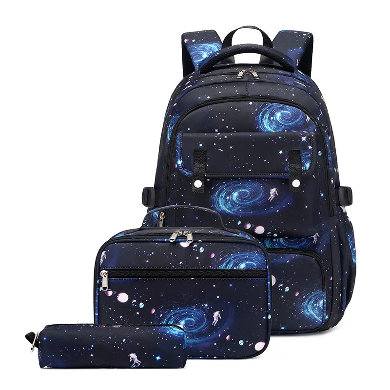 

2023 Primary Schoolbag Book Bag New Space Sky Backpack Set Children School Bags for Boys Backpack Waterproof Mochila Infantil