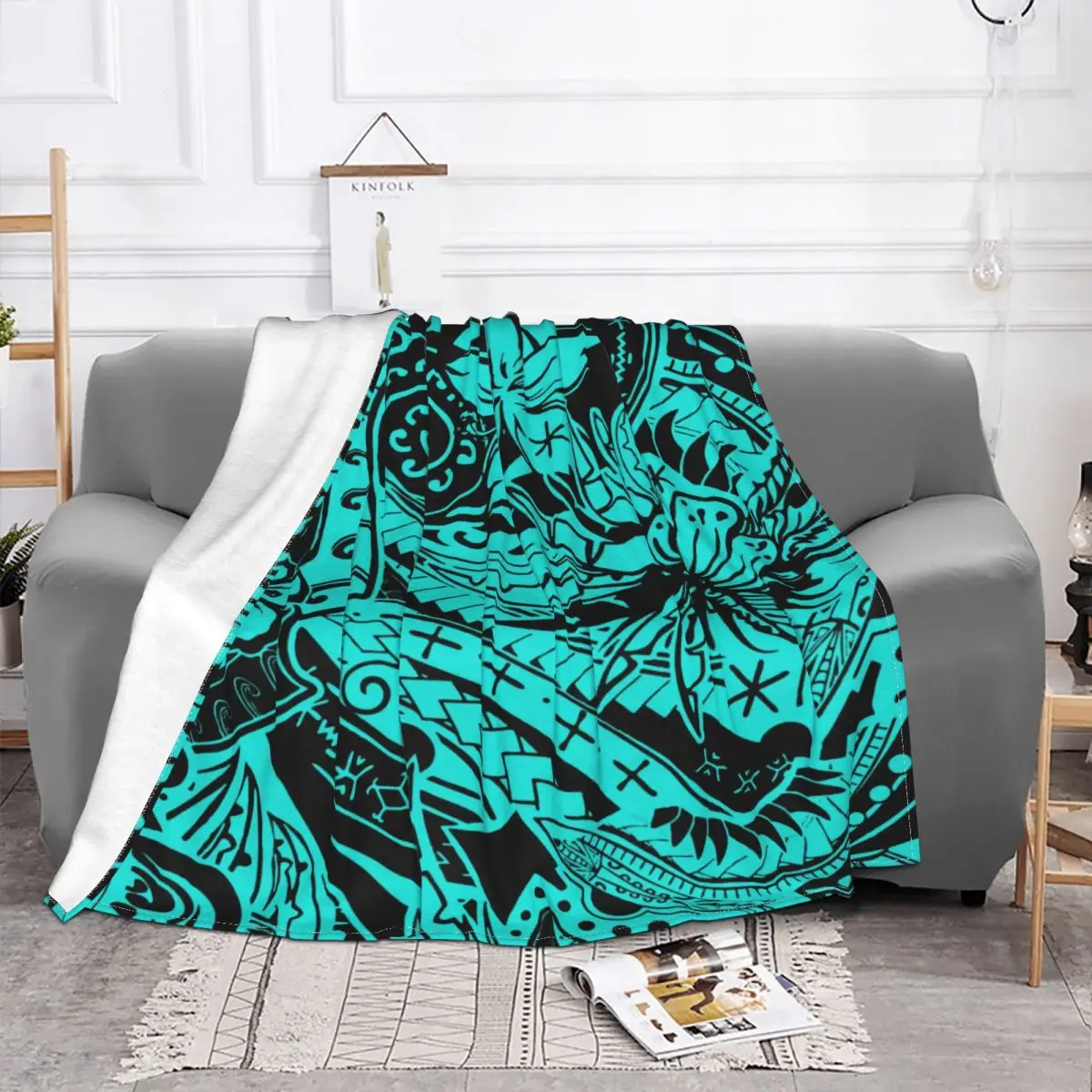 Flannel Textile Decor Hawaiian Breathable Soft Throw Blanket